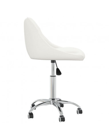 Sedia da Ufficio Girevole Bianca in Similpelle