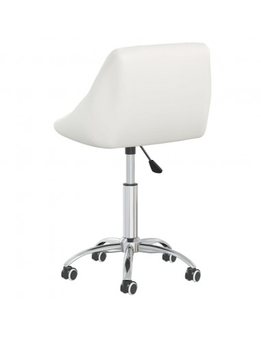 Sedia da Ufficio Girevole Bianca in Similpelle