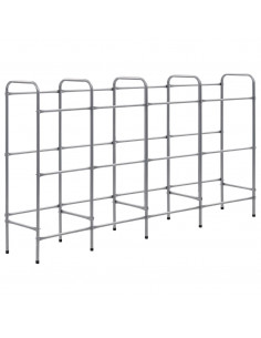 Supporto con Ripiani per 12 Casse Argento 190x33x116 cm Acciaio 2