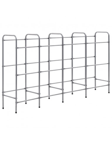 Supporto con Ripiani per 12 Casse Argento 190x33x116 cm Acciaio
