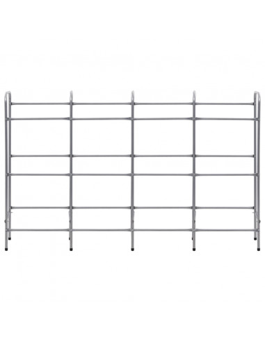 Supporto con Ripiani per 12 Casse Argento 190x33x116 cm Acciaio