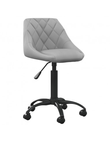 Sedia da Ufficio Grigio Chiaro in Velluto