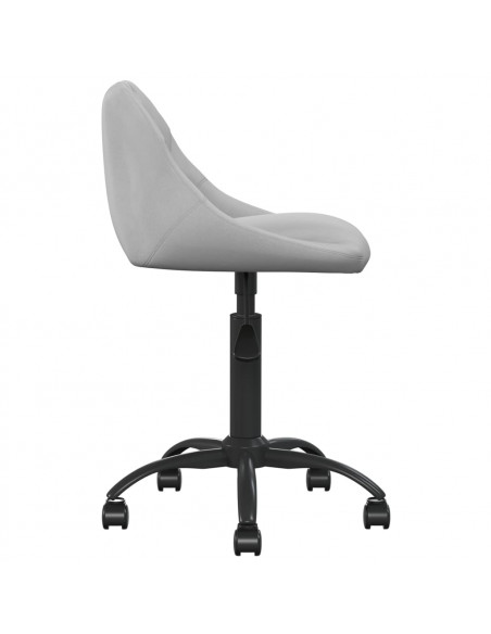 Sedia da Ufficio Grigio Chiaro in Velluto