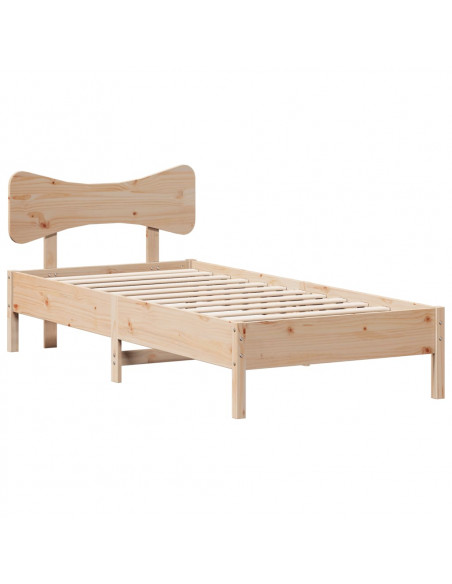 Letto senza Materasso 90x190 cm in Legno Massello di Pino