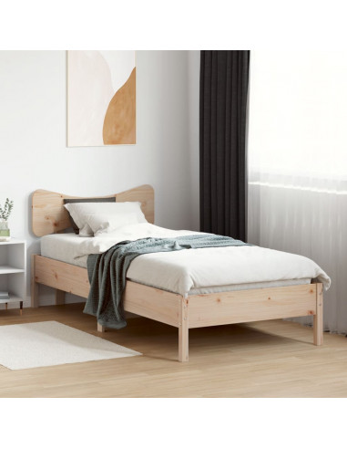 Letto senza Materasso 90x190 cm in Legno Massello di Pino