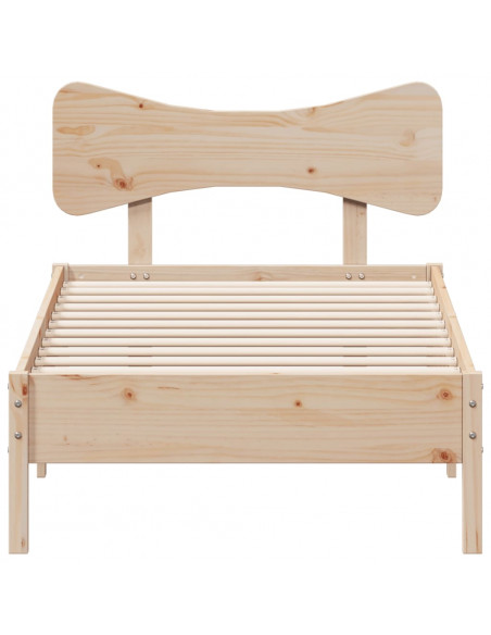 Letto senza Materasso 90x190 cm in Legno Massello di Pino