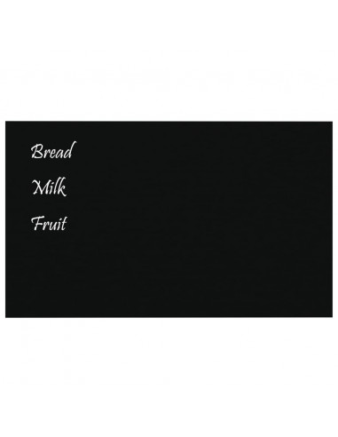 Lavagna Magnetica a Parete Nera 100x60 cm Vetro Temperato