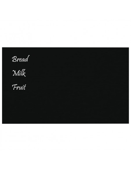 Lavagna Magnetica a Parete Nera 100x60 cm Vetro Temperato