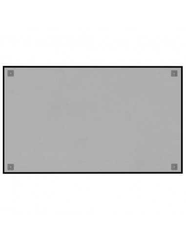 Lavagna Magnetica a Parete Nera 100x60 cm Vetro Temperato