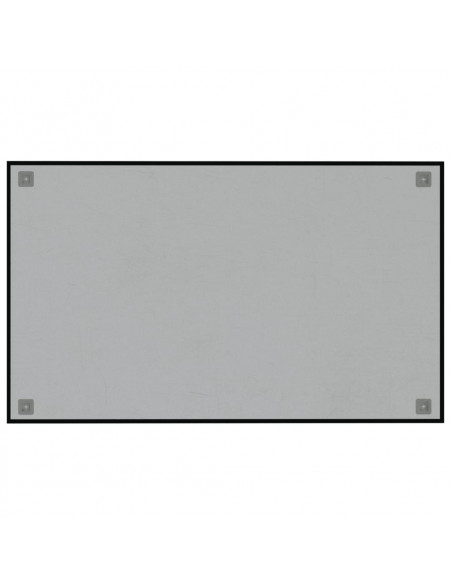 Lavagna Magnetica a Parete Nera 100x60 cm Vetro Temperato
