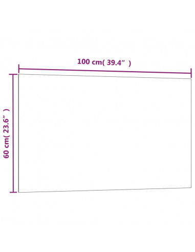 Lavagna Magnetica a Parete Nera 100x60 cm Vetro Temperato