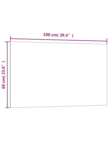 Lavagna Magnetica a Parete Nera 100x60 cm Vetro Temperato