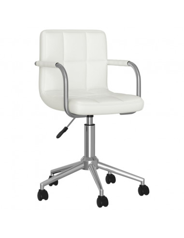 Sedia da Ufficio Girevole Bianca in Similpelle