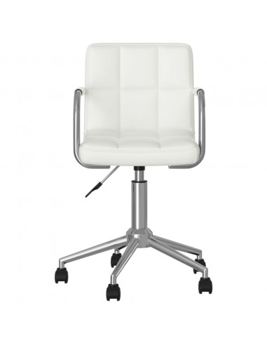 Sedia da Ufficio Girevole Bianca in Similpelle