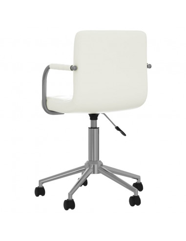 Sedia da Ufficio Girevole Bianca in Similpelle