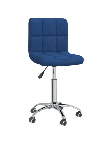 Sedia da Ufficio Girevole Blu in Tessuto