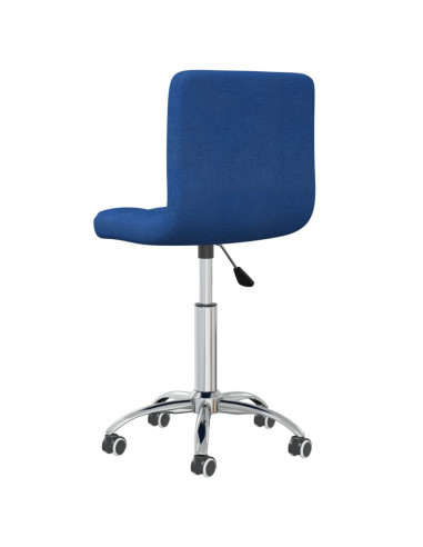 Sedia da Ufficio Girevole Blu in Tessuto