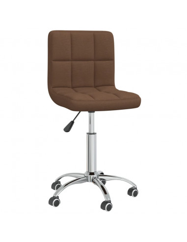 Sedia Girevole da Ufficio Marrone in Tessuto