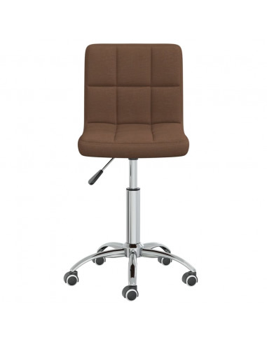 Sedia Girevole da Ufficio Marrone in Tessuto