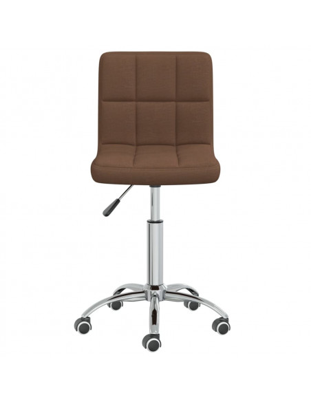 Sedia Girevole da Ufficio Marrone in Tessuto
