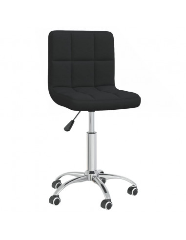 Sedia Girevole da Ufficio Nera in Tessuto