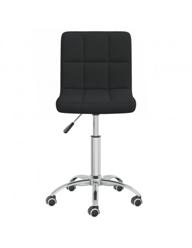 Sedia Girevole da Ufficio Nera in Tessuto