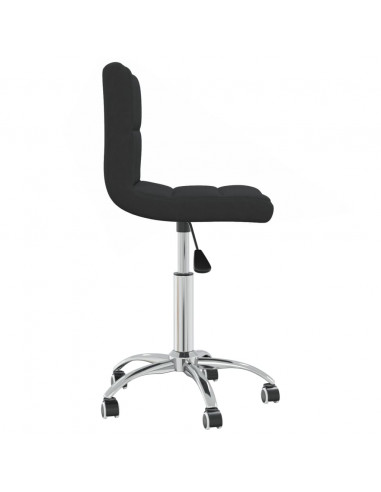 Sedia Girevole da Ufficio Nera in Tessuto