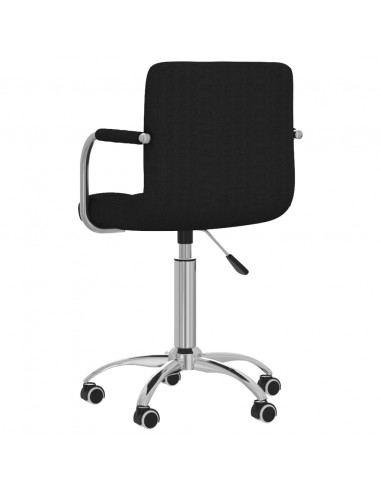 Sedia Girevole da Ufficio Nera in Tessuto