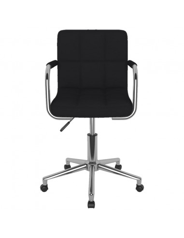 Sedia Girevole da Ufficio Nera in Tessuto