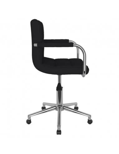 Sedia Girevole da Ufficio Nera in Tessuto