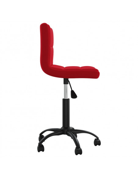 Sedia Girevole da Ufficio Rosso Vino in Velluto