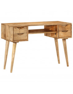 Scrivania con Cassetti 110x47x76 cm in Legno Massello di Mango 2