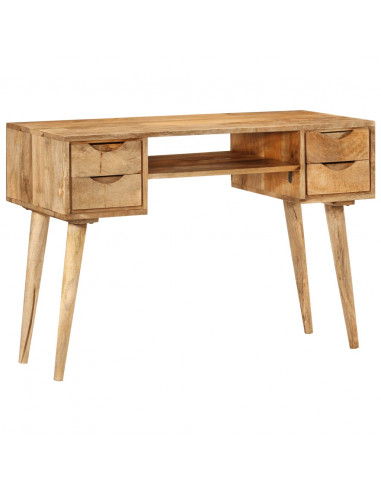 Scrivania con Cassetti 110x47x76 cm in Legno Massello di Mango