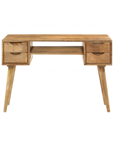 Scrivania con Cassetti 110x47x76 cm in Legno Massello di Mango