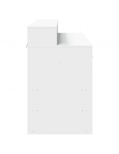 Scrivania con Luci LED Bianca 120x55x91 cm in Truciolato