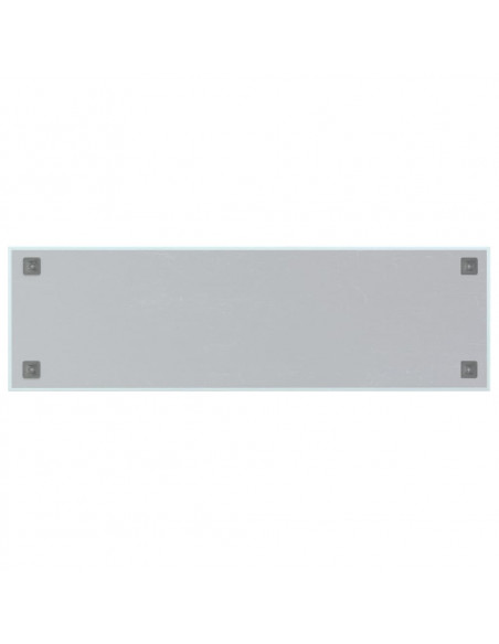 Lavagna Magnetica a Parete Bianca 100x30 cm Vetro Temperato