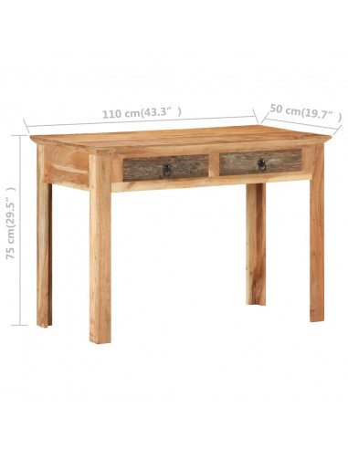 Scrivania 110x50x75 cm in Legno Massello di Recupero
