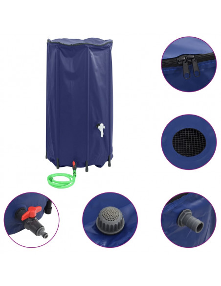 Serbatoio Acqua con Rubinetto Pieghevole 380 L in PVC