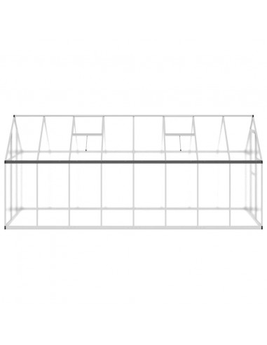 Telaio Serra con Base Argento 445x169x195 cm in Alluminio