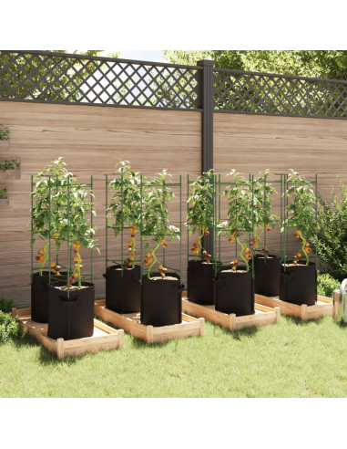 Sostegni Pomodori con Sacchetti Piante 8pz 116 cm Acciaio e PP