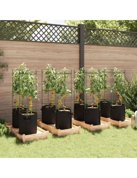 Sostegni Pomodori con Sacchetti Piante 8pz 116 cm Acciaio e PP