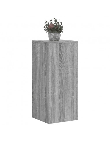 Supporti per Piante 2 pz Grigio 30x30x70 cm in Multistrato