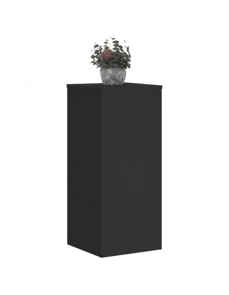 Supporti per Piante 2 pz Neri 30x30x70 cm Legno Multistrato