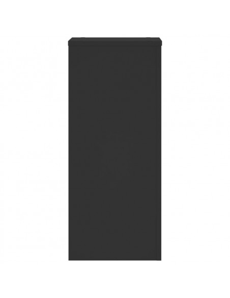 Supporti per Piante 2 pz Neri 30x30x70 cm Legno Multistrato