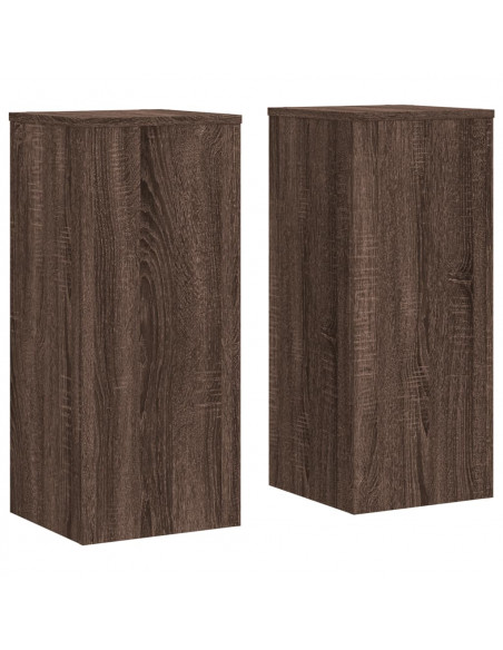 Supporti per Piante 2 pz Marrone 30x30x70 cm Legno Multistrato