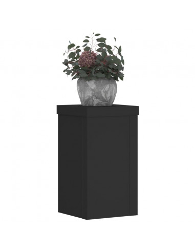 Supporti per Piante 2 pz Neri 10x10x18 cm Legno Multistrato