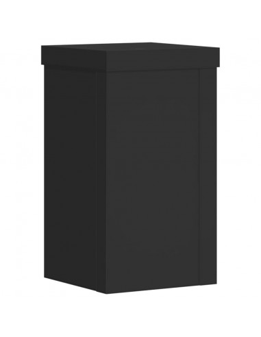 Supporti per Piante 2 pz Neri 10x10x18 cm Legno Multistrato