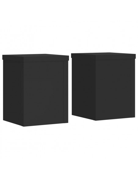 Supporti per Piante 2 pz Neri 15x15x20 cm Legno Multistrato