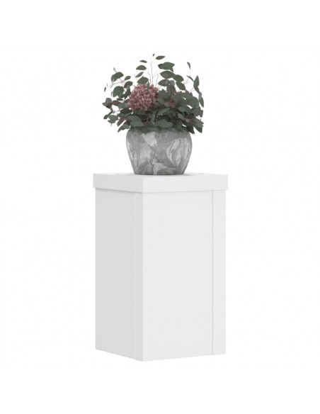 Supporti per Piante 2 pz Bianchi 10x10x18 cm Legno Multistrato