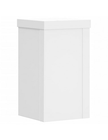 Supporti per Piante 2 pz Bianchi 10x10x18 cm Legno Multistrato